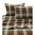thumbnail image 4 of Tribeca Living Savannah Collection 4-Piece 170 Thread Count Plaid Cotton Bed Sheet Set, Queen, 4 of 5