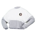 thumbnail image 2 of Women's Spirit Jersey  White Florida State Seminoles Heather Block Cropped Long Sleeve Jersey T-Shirt, 2 of 3