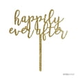 thumbnail image 2 of Gold Glitter Happily Ever After Acrylic Wedding Cake Topper, 2 of 3