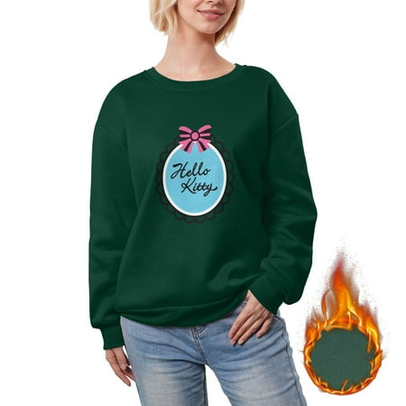 

Hello Kitty Plush And Thickened Women S Niche Casual New Top