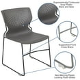 thumbnail image 6 of Flash Furniture HERCULES Series 5 Pack 661 lb. Capacity Gray Full Back Stack Chair with Black Powder Coated Frame, 6 of 9
