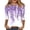 Purple, variant on Womens 3/4 Sleeve Tops Cute Leaf Print Graphic Tees Casual Round Neck Blouses Plus Size Basic Pullover Soft Lightweight Tunic Spring Summer 2026 Army Green L