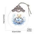 thumbnail image 2 of Uuiauoio Glass Easter Ornament 2D Flat Pendant with Bunny Egg Designs for Tree Gift Basket Filler Holiday Party Decorations Keepsake, 2 of 5