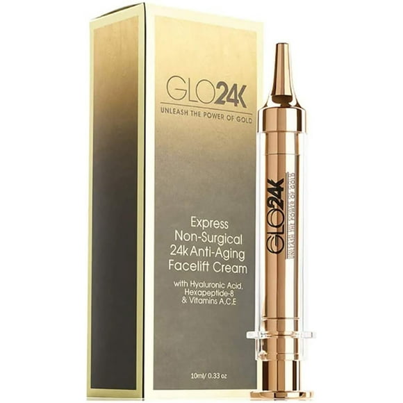 Crema Con Oro De 24k GLO24K 10ml De Estiramiento Facial Instantánea