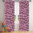 thumbnail image 5 of Blackout Kids Curtains,Pink and Black Of Leopard Print Childrens Insulated Curtains Set Of 2,Bedroom Essentials,Toddler Room Decor 42"x84", 5 of 5