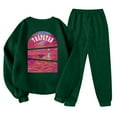 thumbnail image 3 of Trapstar Chandails Molletonnés à Col Rond pour Femmes Ensembles Manches Longues Graphiques Chandails Molletonnés pour Femmes Amples Trapstar Style de Rue Hip-hop Chandails Molletonnés à Enfiler+pantalon de Survêtement Ensemble pour Femmes de 2 Vêtements Classiques pour Femmes (Vert Foncé, S), 3 of 3