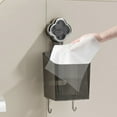 thumbnail image 2 of Estante de almacenamiento con ventosa | Organizador no perforante montado en la pared | Gris transparente/Blanco | Estante de cocina de baño de plástico | Soporte multifuncional | 20x13x11cm, 2 of 7