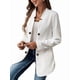 thumbnail image 3 of Blazer de Mujer con Cuello Alto, Informal, de Larga, Cruzado, Elegante, para Oficina y Negocios XL, 3 of 8