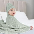 thumbnail image 5 of itvber Hooded Baby Towels for 1 Pack 100% Muslin Organic Cotton Baby Bath Towel with Hood 35 Inch for Babies Toddler Soft and Absorbent Boy and Girl Bath All Season, 5 of 7