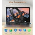 thumbnail image 3 of Bluetooth Headset with Microphone (Noise Cancelling & Mute Button), Wireless Headphones with Mic for Work from Home/Office/PC/Call Center/Computer/Laptop/Teams/Zoom, 3 of 7