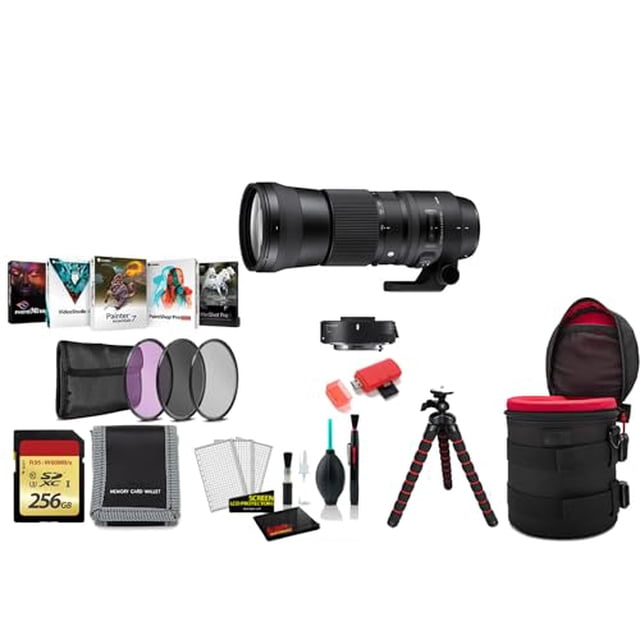 Sigma 150-600 mm F5-6.3 DG HSM Lente contemporánea Canon con kit de Teleconvertidor 1.4X 95 mm ZB-954