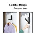 thumbnail image 5 of BE-TOOL 2PCS Foldable Door Hooks Hanger 4 Hanging Points No-Punch Metal Retractable Clothing Hook for Handbags Towels Scarves Bedroom Space Saving (Black), 5 of 8
