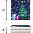 thumbnail image 3 of RYLABLUE Merry Christmas Set of 6 Coaster for Drinks, Absorbent Ceramic Stone Coasters Cup Mat with Cork Base for Home Kitchen Room Coffee Table Bar Decor, 3 of 4