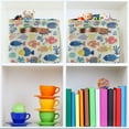 thumbnail image 6 of Vibrant Colorful Fish Pattern Foldable Storage Basket,Canvas Fabric Foldable Storage Bins with Handles Open Home Storage Bins Boxes for Toy Book Shelf Closet Baskets, 6 of 8