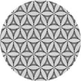 thumbnail image 1 of Ahgly Company Machine Washable Indoor Round Transitional Platinum Gray Area Rugs, 7' Round, 1 of 7