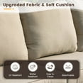 thumbnail image 5 of Vicllax Outdoor Patio Conversation Sets,2 Pieces Modular Rattan Outdoor Patio Sofa Set for Garden, Yellow, 5 of 7