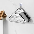 thumbnail image 4 of Noothes Drain Rack，Dish Rack Stainless Sink Strainer Basket Triangle Sink | Multifunction Sink Strainer | Kitchen Food Catcher | Triangle Sink Drainer Basket For Sink Food Strainer Or Storage Rack, 4 of 8
