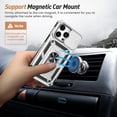 thumbnail image 6 of Case for iPhone 13 Pro Case with Slide Camera Cover & Kickstand, Heavy Duty Military Grade Protection Phone Case, Built-in 360° Rotate Ring Stand, Shockproof Full Body Rugged Case (Silver), 6 of 14