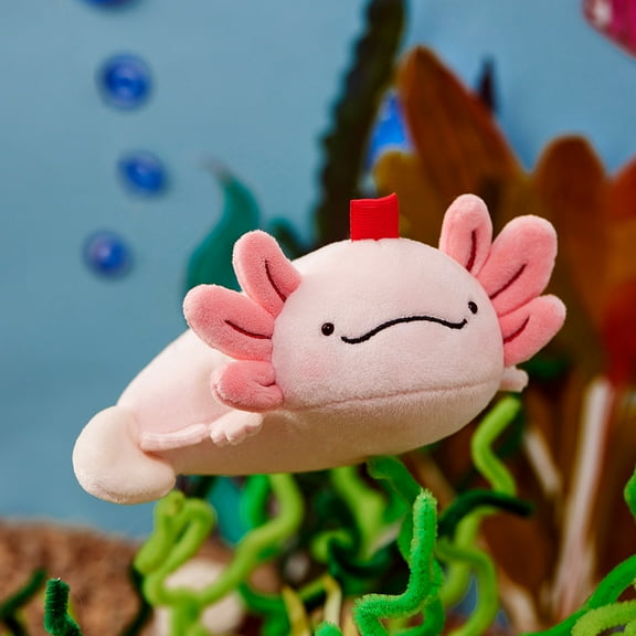 Little Axolotl Plush Bag Charm, Stuffed Animal Keychain