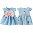 thumbnail image 7 of Xinhuaya Baby Girls Bow-knot Design Mini Dress Children Baby Summer Short Sleeve Party Dress, 7 of 7
