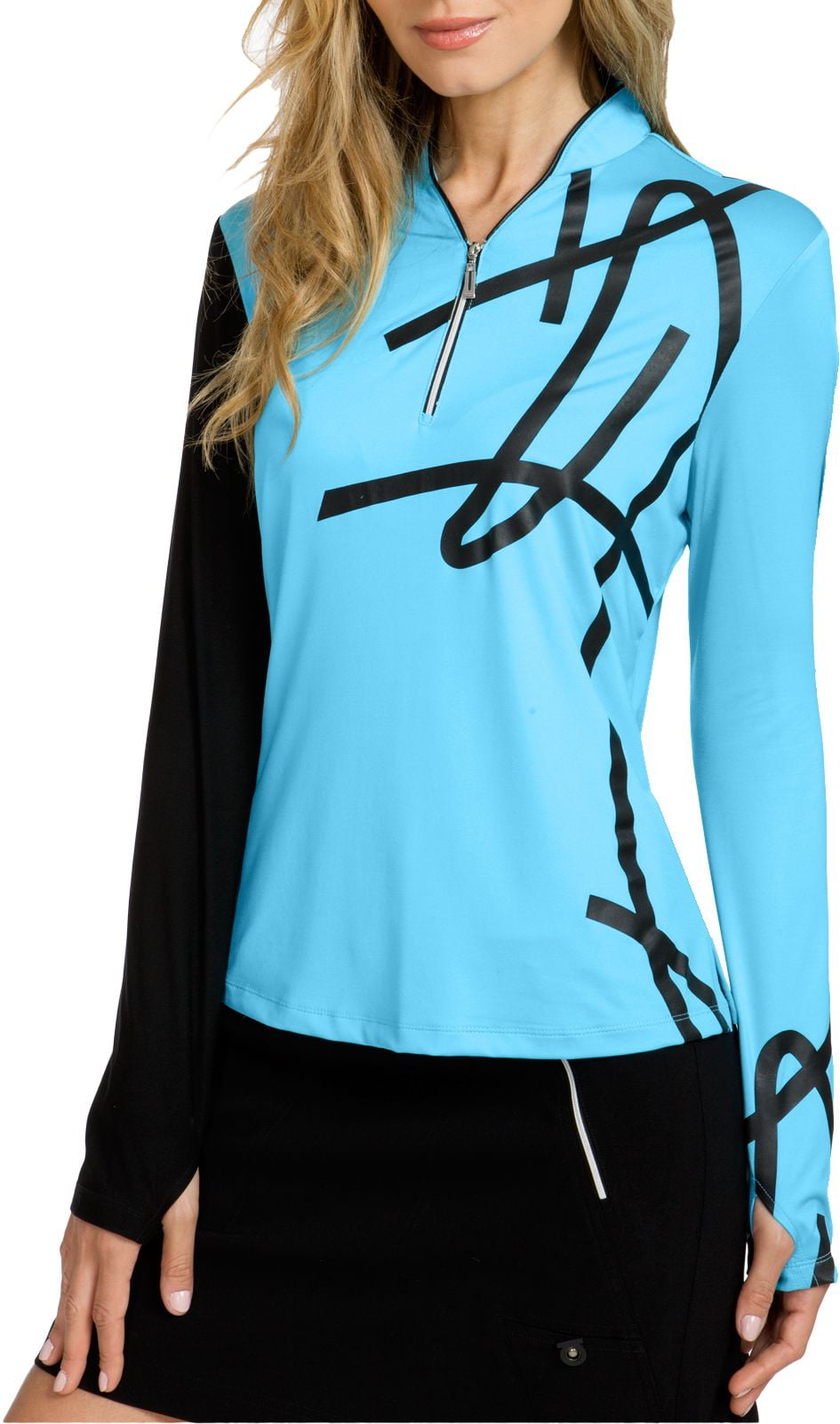 Jamie Sadock Women's Asymmetric Stylized Mandarin Golf Polo Walmart