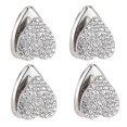thumbnail image 1 of Ganchos para automóvil JM con forma de corazón de cristal 5 piezas color blanco, 1 of 5