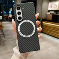 thumbnail image 2 of Galaxy Z Fold 5 Case Imitation Carbon Fiber Texture Magnetic Shockproof Cover Red, 2 of 5