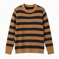thumbnail image 7 of Tqcoqu Womens Color Block Striped Sweater Fall 2026 Pullover Knit Tops, Ribbed Crew Neck Lightweight Loose Fit Trendy Clothes,Women's,S-XXXL, 7 of 7