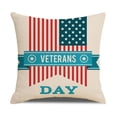 thumbnail image 3 of Herrnalise 4th of July Pillow Covers 18x18, American Flag Patriotic Decorations Throw Pillow Covers Linen Farmhouse Independence Day Cushion Case for Couch Sofa Summer Home Outdoor Decor, 3 of 5