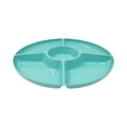 thumbnail image 4 of Mainstays 12-in Plastic Light Blue 5 Compartment Round Stackable Snack Serving Tray, 4 of 6