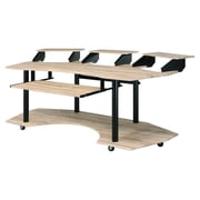 ACME Eleazar Music Recording Studio Desk in Natural Oak