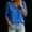A1_Blue, variant on Basic Tee Shirts V Neck Three Quarter Sleeve Loose Fit Solid T Shirt Soft Stretch 3/4 Length Sleeve Casual Tunic Tops Dressy Casual Blouses Basic Tees Basic Layer Tops for Women Yellow S