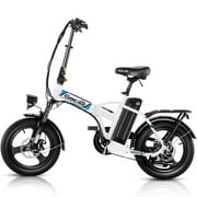 Gocio Peak 700W Electric Bike, 16" x 3.0 One-Piece Fat Tire Foldable Electric Bicycle for Adults Women, 48V 374.4Wh Removable Battery Ebikes, 20MPH Commuter E Bike for Teenager UL 2849