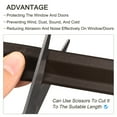 thumbnail image 4 of Weather Stripping Seal Strip, 14mm x 17mm x 6.5 Meters Long Self-Adhesive Backing Seals Foam for Doors/Window, 4 of 7