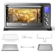 thumbnail image 1 of TOSHIBA AC25CEW-BS Horno Tostador de Convección Grande de 6 Rebanadas Encimera, 10 en Uno con Tostadas, Pizza y Asador, 1500W, Acero Inoxidable Negro, Incluye 6 Accesorios, 1 of 5