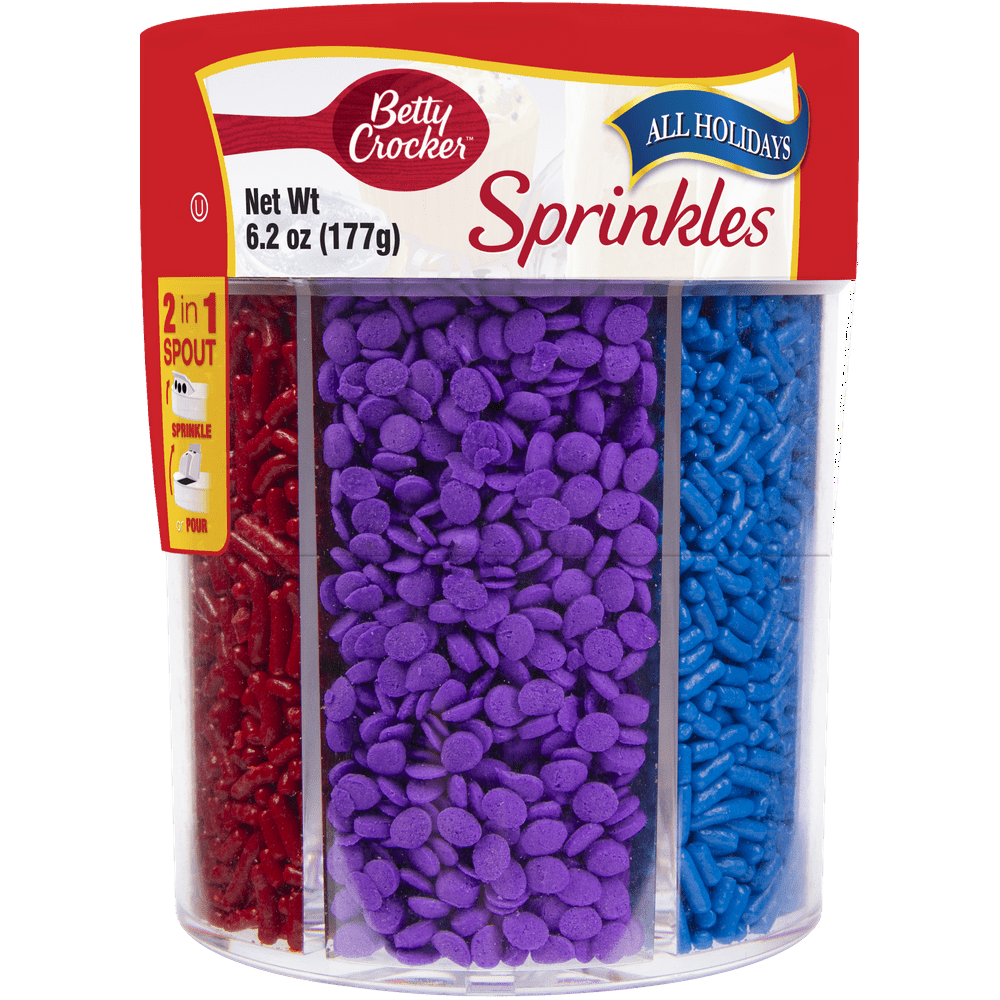 Betty Crocker Sprinkles, Six Cell Assorted Colors, 6.2 Ounces