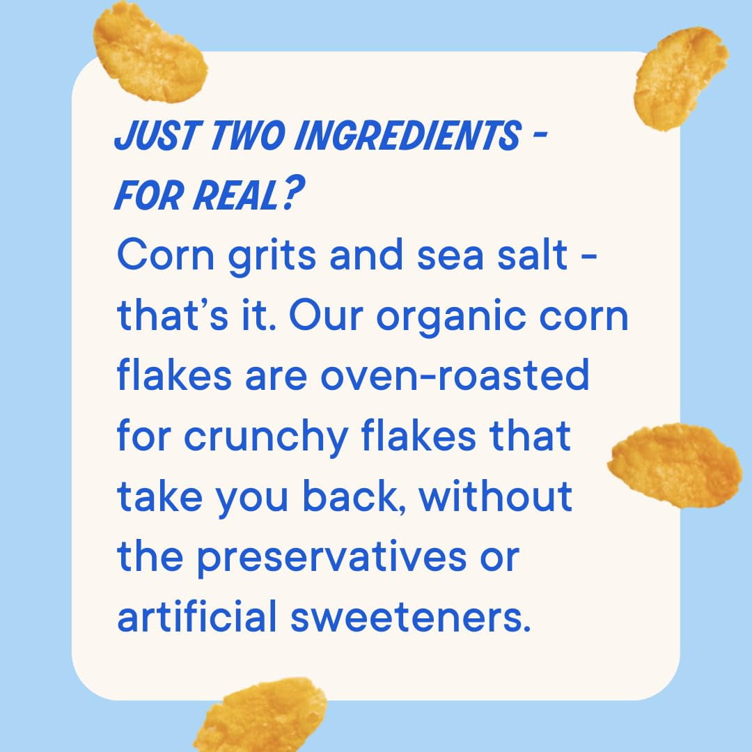The Real Cereal Company, MMF7&nbsp;Organic Corn Flakes Cereal 3-Pack, Zero Sugar, Gluten-free, Non-GMO, Made in California