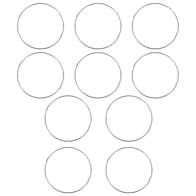 10 Pcs Simple Dreamcatcher Round Metal Ring Plating Ring Hand-made Dress Accessory for Woman Girl (10cm)