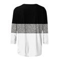 thumbnail image 4 of Otvok 3/4 Sleeve T-Shirt Women'S 2025 Spring Summer Regular Printed Round Neck Three Quarter Sleeve Tshirt, 4 of 6