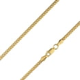 thumbnail image 2 of 925 Sterling Silver, Miami Cuban Gold Plated Chain 3mm Necklace - Hypoallergenic and Tarnish Resistant - By Oliver & Navy, 2 of 5