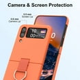 thumbnail image 2 of Samsung Galaxy Z Flip 4 Case Shockproof Heavy Duty Protective Cover with Ring Phone Case for Galaxy Z Flip 4 5G-Orange, 2 of 14