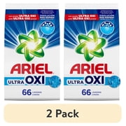 (2 pack) Ariel Laundry Detergent Powder, Oxi, Original Scent, 105 oz, 66 Loads