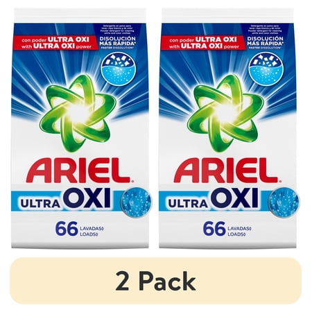 (2 pack) Ariel Laundry Detergent Powder, Oxi, Original Scent, 105 oz, 66 Loads
