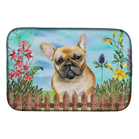 

French Bulldog Spring Dish Drying Mat