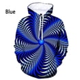 thumbnail image 3 of Sudadera con capucha para hombre y mujer, con estampado 3D de vértigo azul, con personalidad, con gráficos, colorida, hipnótica, 3 of 5