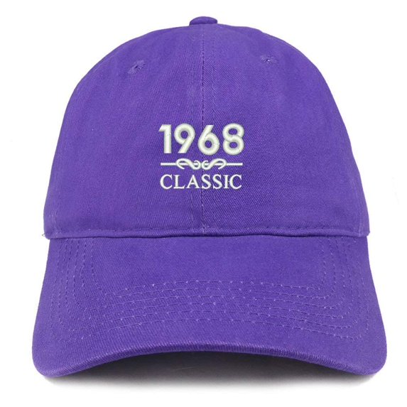 Trendy Apparel Shop Classic 1968 Embroidered Retro Soft Cotton Baseball Cap - Black