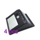 thumbnail image 1 of Luz solar LED Jardín Patio Iluminación impermeable al aire libre Montaje en pared Lámpara con sensor infrarrojo 4PCS Kearding JJ25121-04*4, 1 of 7