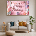 thumbnail image 6 of Pink Theme Birthday Banner Colorful Balloons Happy Birthday Backdrop for Birthday Party Photo Shoot Celebration, 6 of 8