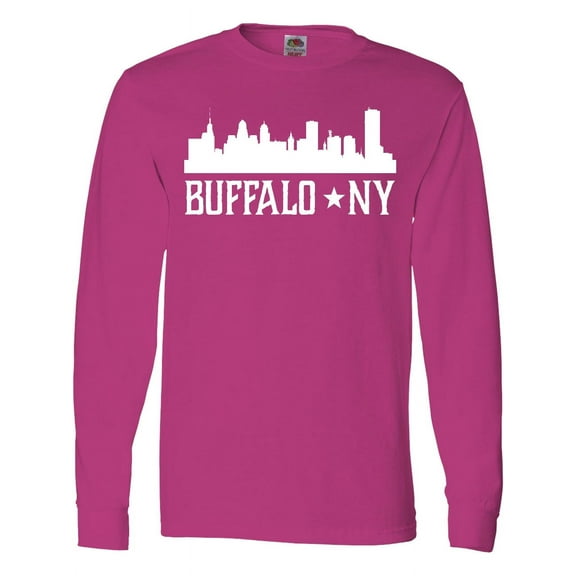 Inktastic Buffalo New York Ny Cities Skyline Long Sleeve T-Shirt