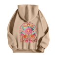 thumbnail image 5 of Women Girls Graphic Oversized Hoodies Print Sweatshirts Ocean Themed Graphic Pullover Preppy Hoodies (A1-Khaki S), 5 of 5